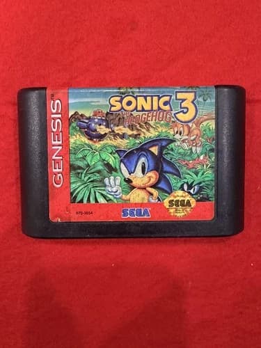 Sonic the Hedgehog 3 (Sega Genesis, 1994) Cartridge tested.
