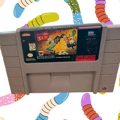 Earthworm Jim 2 Super Nintendo SNES Cartridge Only 1995 Authentic