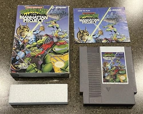Teenage Mutant Ninja Turtles III: The Manhattan Project (Nintendo NES, 1992) CIB
