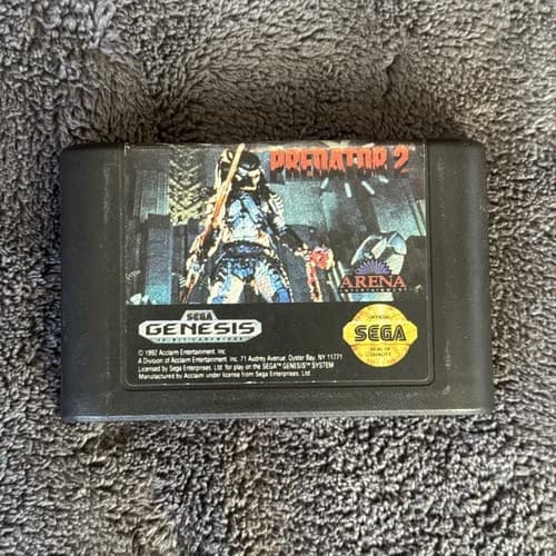 Predator 2 (Sega Genesis, 1992) Authentic Game Cartridge Only TESTED WORKING