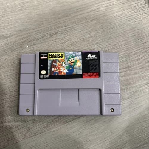 Mario is Missing Super Nintendo Authentic SNES
