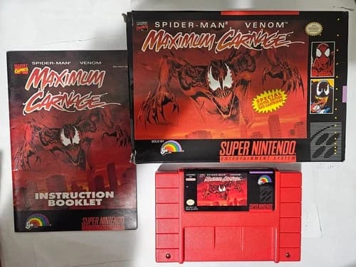 SNES Spider Man Maximum Carnage CIB