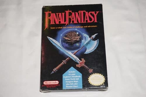 Final Fantasy (Nintendo NES) Complete in Box w/ Maps CIB