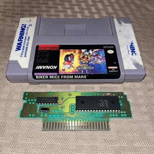Biker Mice From Mars (Super Nintendo SNES, 1994) Authentic - Tested BLOCKBUSTER