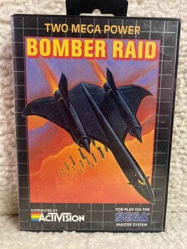 BOMBER RAID (1989; Activision) [Sega Master System Cartridge] - CIB!