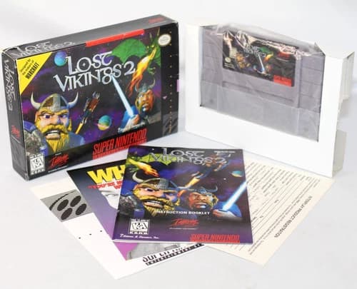 Lost Vikings 2 SNES Nintendo Complete CIB! Great Condition w/ RARE REG CARD!