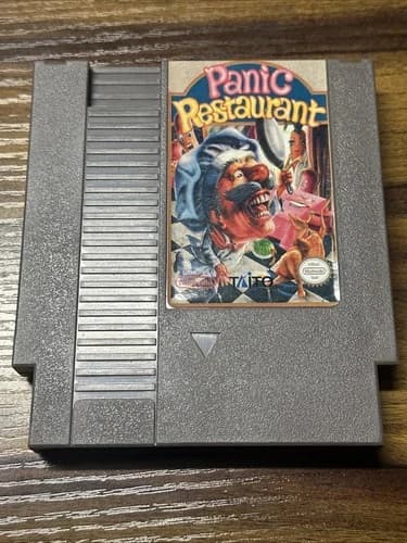 Panic Restaurant Game Cart Nintendo NES Working Game Cartridge *READ*