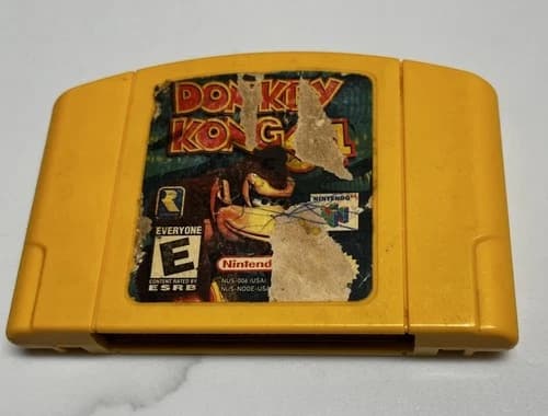 Nintendo Donkey Kong 64 Nintendo 64 N64 Game Cartridge Yellow NTSC-U/C