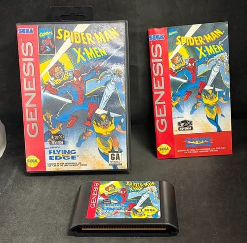 Spider-Man/X-Men: Arcade's Revenge (SEGA Genesis) Complete CIB Tested