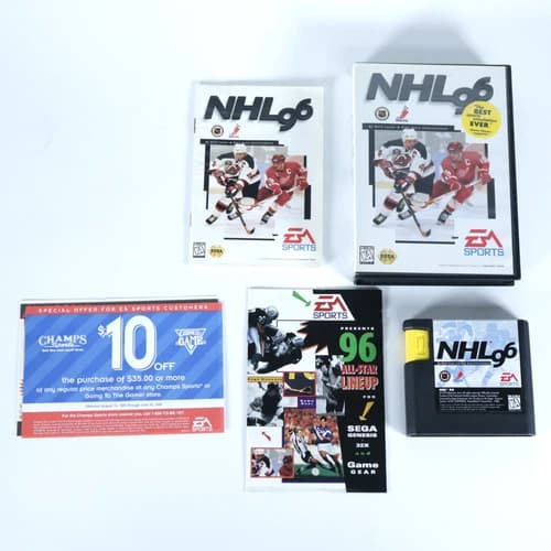 NHL 96 (Sega Genesis, 1995) COMPLETE w/ Box manual game WORKS! 1996