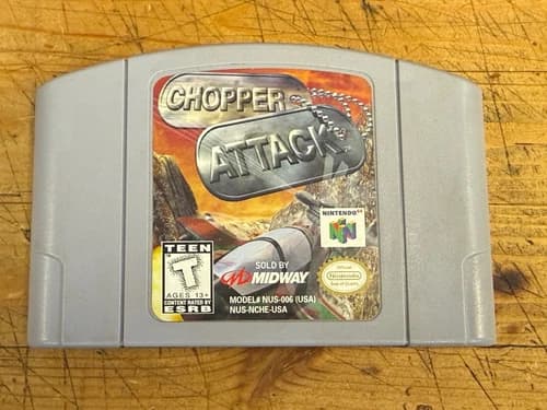 Chopper Attack (Nintendo 64, 1997) N64 Authentic Shooter Game - Cartridge Only