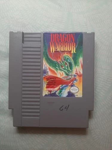 DRAGON WARRIOR for Nintendo NES - GORGEOUS label, Works well!