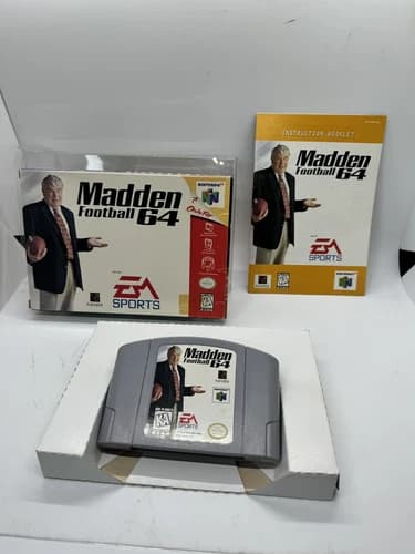 Madden Football 64 (Nintendo 64, 1997) N64 Complete CIB Nice!