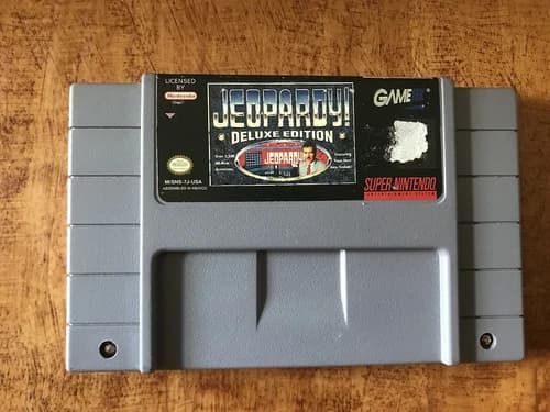 JEOPARDY DELUXE EDITION SUPER NINTENDO SNES 1993 - TESTED CLEANED WORKS