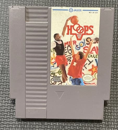 Hoops NES Nintendo Authentic Video Game Cartridge Only