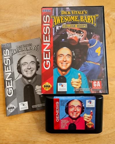 Sega Genesis (CIB) - Dick Vitale's Awesome Baby College Hoops - COMPLETE in Box