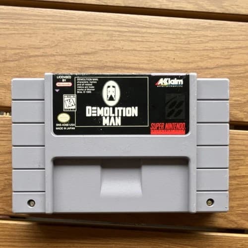 Acclaim Entertainment Demolition Man Super Nintendo SNES NTSC-U/C KA Rated 1995