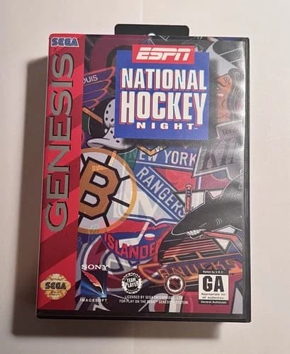 ESPN National Hockey Night - Sega Genesis - CIB - Tested - Great Condition!