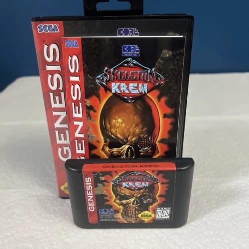 Skeleton Krew Sega Genesis Complete Cart Box Manual Tested
