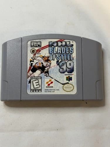 NHL Blades of Steel '99 (Nintendo 64, N64 1999) -AUTHENTIC- TESTED - WORKING -