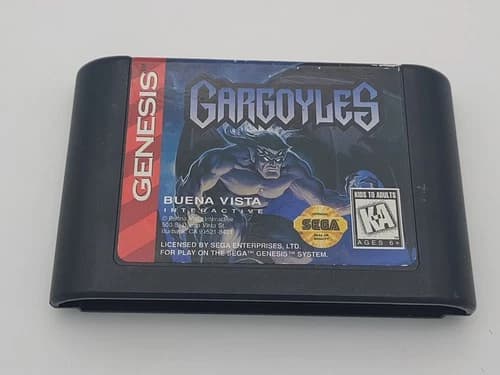Sega Genesis Gargoyles Cartridge 1995 Authentic Cart Only
