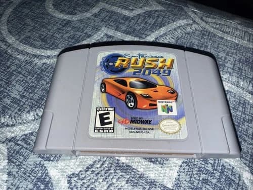 San Francisco Rush 2049 N64 (Nintendo 64, 2000) Cleaned Tested Working Authentic