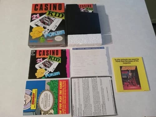 NES Casino Kid 100% CIB Complete All Inserts!! RARE Condition!!