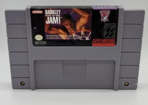 SNES Super Nintendo Barkley Shut Up And Jam Tested & Working Accolade 1994