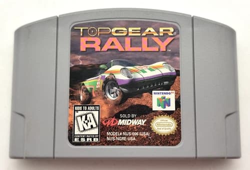 Top Gear Rally (Nintendo 64 N64, 1997) *Cart Only* Authentic Tested & Cleaned!