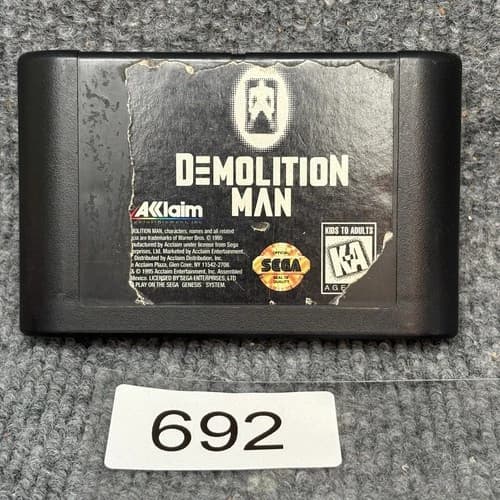 Demolition Man Sega Genesis Cartridge Only Tested Works
