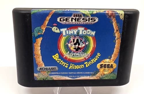 Tiny Toon Adventures: Buster's Hidden Treasure (Sega Genesis, 1993) Authentic