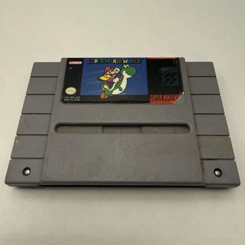 Nintendo Super Mario World SNES Game Cartridge Super Mario Series Tested.