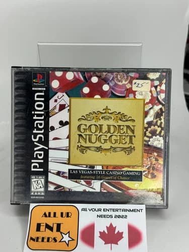 Golden Nugget PS1 (Sony PlayStation 1, 1997) VG- CIB- Complete