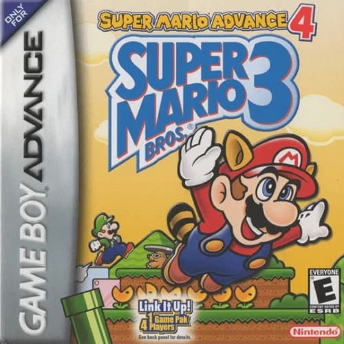 Super Mario Advance 4, Super Mario Bros 3 GBA Video Game Gameboy Advance 2003
