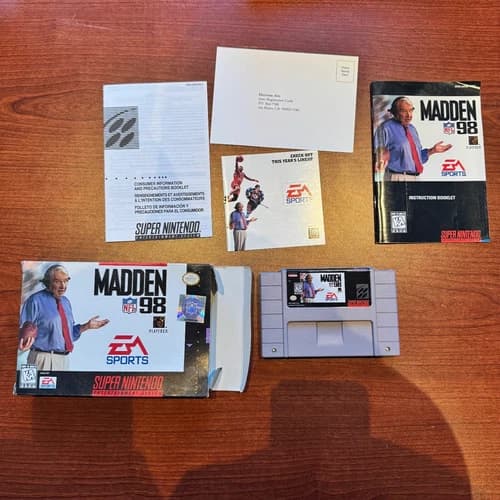 Madden NFL 98- Super Nintendo SNES Complete