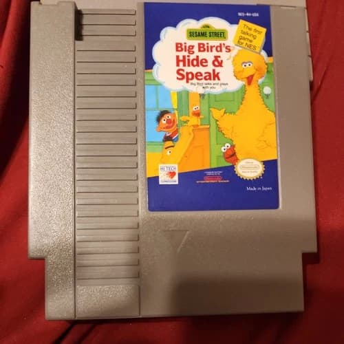 Sesame Street Big Bird's Hide And Speak Nintendo NES Authentic Game