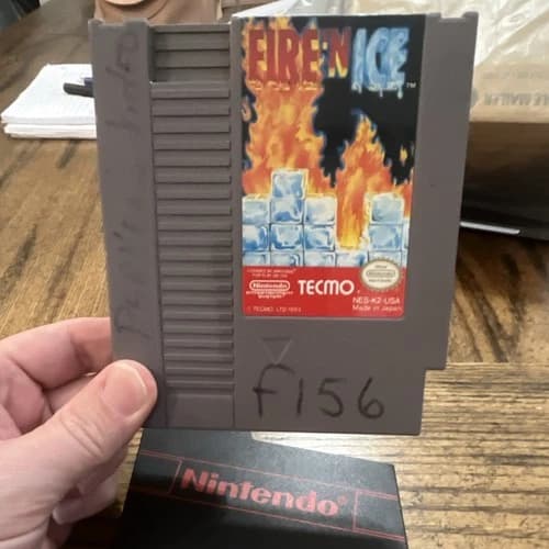 TECMO Fire 'n Ice NES NTSC-U/C 1993 Game Cartridge