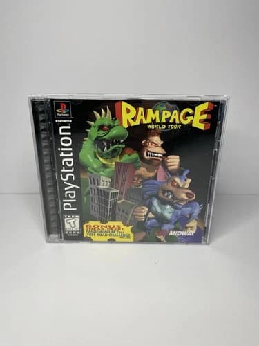 Rampage World Tour (Sony PlayStation 1, 1997) PS1 CIB W/Reg Card ~Clean Disc🔥🔥