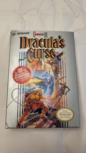 Castlevania III Dracula's Curse 3 Authentic Nintendo NES EXMT+ COMPLETE n box
