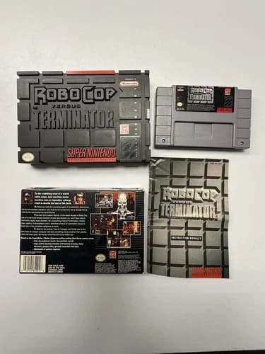 RoboCop vs. The Terminator (Super Nintendo SNES) Complete Authentic CIB
