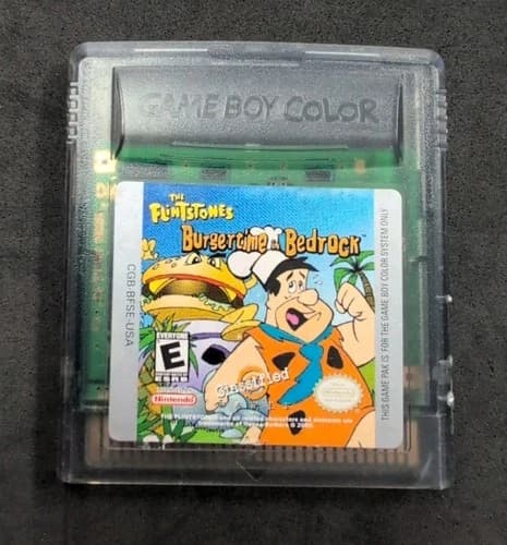 The Flintstones: BurgerTime in Bedrock Nintendo Game Boy Color TESTED WORKS