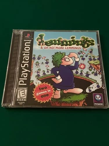 Lemmings and Oh no! More Lemmings (Sony PlayStation 1, PS1, 1998) **READ**