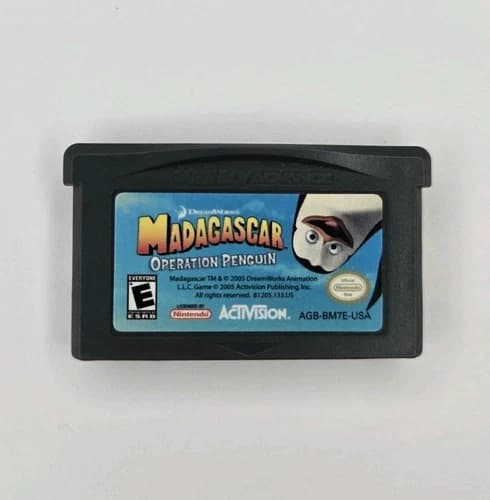 Madagascar Operation Penguin GBA Authentic - TESTED - GameBoy Advance