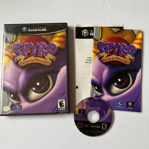 Spyro: Enter the Dragonfly (Nintendo GameCube, 2002) Complete CIB Tested & Works