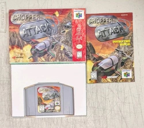 Chopper Attack (Nintendo 64 N64) Complete In Box CIB Authentic Game