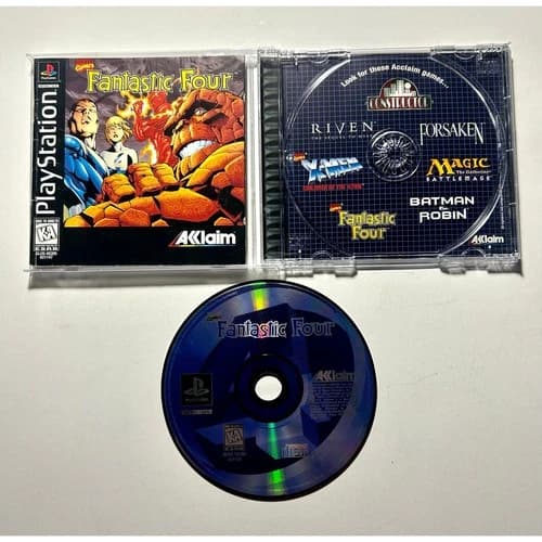 Fantastic Four (PS1 PlayStation 1)works Complete CIB🔥