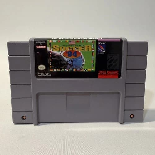 Championship Soccer 94 Super Nintendo SNES Sports Soccer Video Game Cartridge