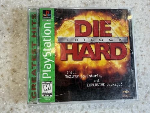 DIE HARD TRILOGY SONY PLAYSTATION 1 PS1 PLAY STATION ONE COMPLETE NES HQ