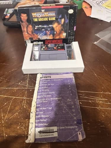 WWF WrestleMania: The Arcade Game (Super Nintendo) SNES CIB Complete in Box