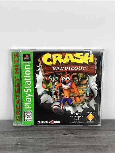 Crash Bandicoot (Sony Playstation 1 PS1, 1996) CIB COMPLETE Greatest Hits Tested